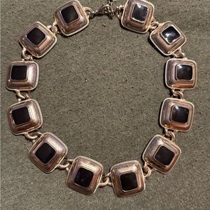 Elegant Black and Silver Women's Necklace